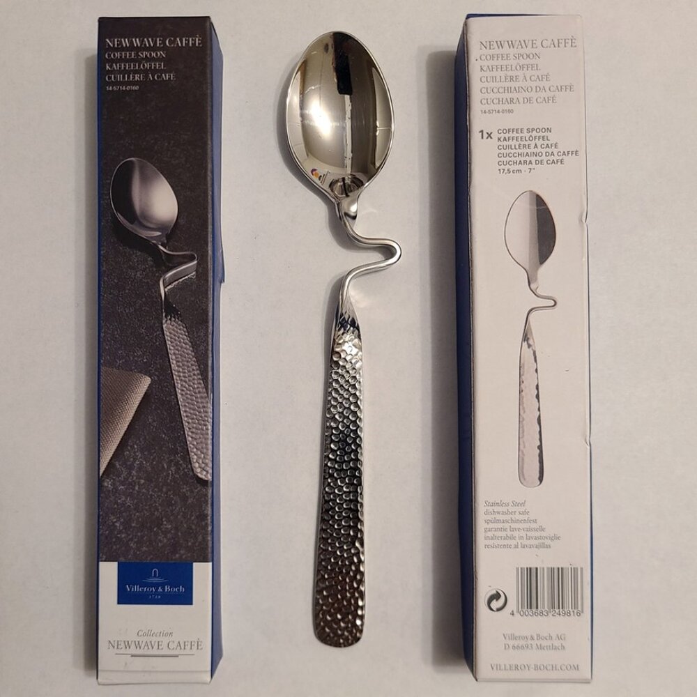 NEWWAVE CAFFE Silver Coffee Spoon (2 Available)